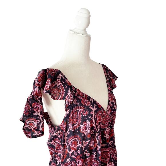 Figue Cosette Paisley Midi Dress New Without Tags Large - Picture 4 of 9